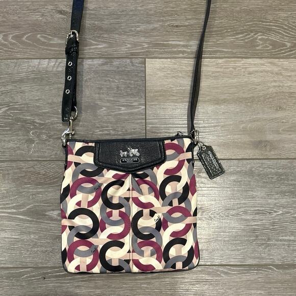 Coach Madison Multicolored‎ Op Art Crossbody Bag Style No.43316 - Picture 2 of 6